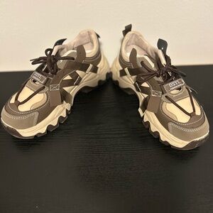 Ostl Brown and Tan Sneakers
